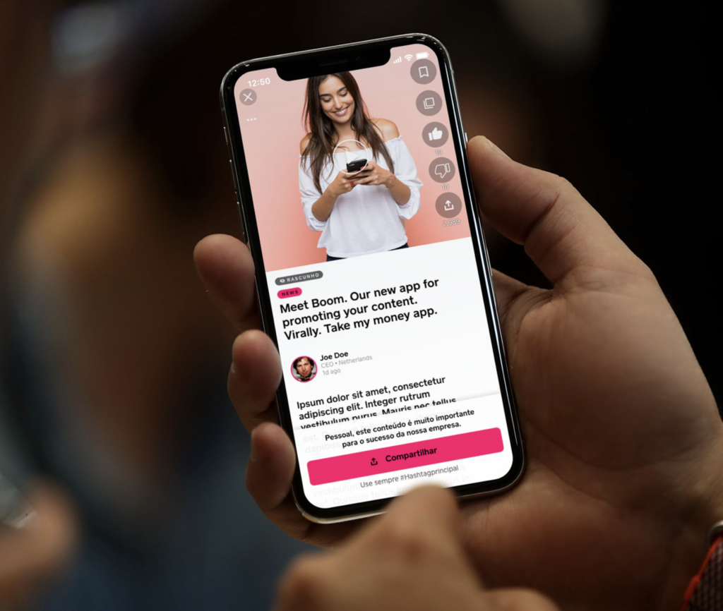 Boom. Seja um influencer.
